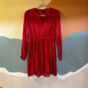 Red long sleeve dress GAP size M